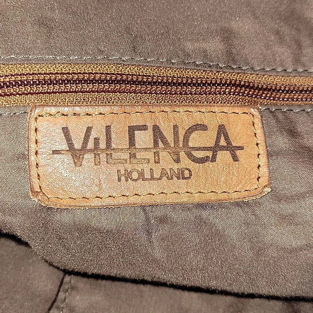Vilenca Holland for Anthropologie Cognac Brown Woven Leather Backpack